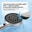 Handheld Shower Head 130mm Round High Pressure Rainfall 4 Modes 1.5m Hose Wall Holder Water Saving 4 Star 7.5LPM WELS Rated Chrome Bathroom Cleaning