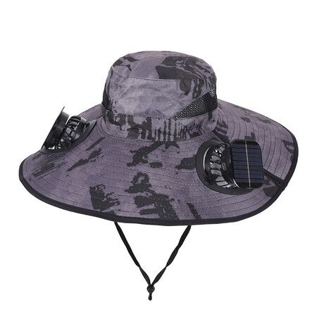 Hat with Fans Solar Power,UPF 50+ Wide Brim Sun Hat,Fishing Essentials for Hiking Beach Summer Safari