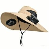 Hat with Fans Solar Power,UPF 50+ Wide Brim Sun Hat,Fishing Essentials for Hiking Beach Summer Safari