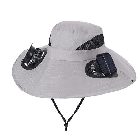 Hat with Fans Solar Power,UPF 50+ Wide Brim Sun Hat,Fishing Essentials for Hiking Beach Summer Safari