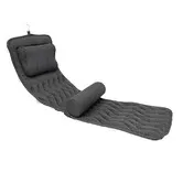 Full Body Bath Pillow with Adjustable Lumbar Roll Pillow Bathtub Cushion with 14 Suction Cups 3D Air Mesh Fit Any Tub Gray Bathroom Accessories