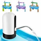 Water Table Pump 3 Hours of Non-Stop Work Fun for Kids Battery Powered Water Outdoor Pump for Water Table White