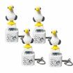 Seagull Mine Sound Button Keychain,Rechargeable Fidget Clicker with Real Sound & LED Light,Funny Interactive Desk Stress Relief Toy Gifts 4 Pcs