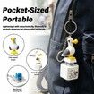 Seagull Mine Sound Button Keychain,Rechargeable Fidget Clicker with Real Sound & LED Light,Funny Interactive Desk Stress Relief Toy Gifts 4 Pcs
