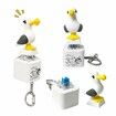 Seagull Mine Sound Button Keychain,Rechargeable Fidget Clicker with Real Sound & LED Light,Funny Interactive Desk Stress Relief Toy Gifts 2 Pcs
