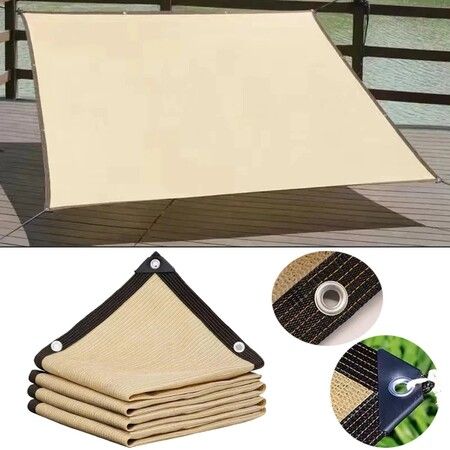 5mx5m Sun Shade Garden Net Protection Patio Cover for Plants Outdoor Pergola Lawn Kennel Chicken Coop Greenhouse Fabric Khaki