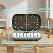 Kids Piano Keyboard Toy Light Up Musical Learning with LED Screen Interactive Dual Style Retro Rainbow Birthday Gift Present COL. RED