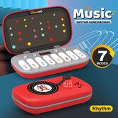 Kids Piano Keyboard Toy Light Up Musical Learning with LED Screen Interactive Dual Style Retro Rainbow Birthday Gift Present COL. RED