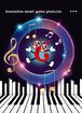 Kids Piano Keyboard Toy Light Up Musical Learning with LED Screen Interactive Dual Style Retro Rainbow Birthday Gift Present COL. GREEN