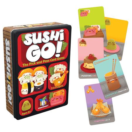Sushi Go, the Pick and Pass Card Game, Multi colored