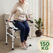 Medical Raised Toilet Seat Seniors Bedside Commode Shower Chair Adjustable Frame Safety Rails Support Bars Potty for Elderly Handicap Disabled 150kg