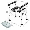 Medical Raised Toilet Seat Seniors Bedside Commode Shower Chair Adjustable Frame Safety Rails Support Bars Potty for Elderly Handicap Disabled 150kg