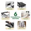 Medical Raised Toilet Seat Seniors Bedside Commode Shower Chair Adjustable Frame Safety Rails Support Bars Potty for Elderly Handicap Disabled 150kg