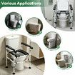 Medical Raised Toilet Seat Seniors Bedside Commode Shower Chair Adjustable Frame Safety Rails Support Bars Potty for Elderly Handicap Disabled 150kg