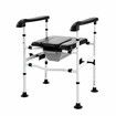 Medical Raised Toilet Seat Seniors Bedside Commode Shower Chair Adjustable Frame Safety Rails Support Bars Potty for Elderly Handicap Disabled 150kg