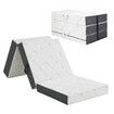 Luxsuite Trifold Memory Foam Mattress Folding Single Portable Bedding Guest Bed Floor Sleeping Camping Travel Yoga Cushion Washable Cover 190x90x15cm