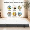 Luxsuite Trifold Memory Foam Mattress Folding Single Portable Bedding Guest Bed Floor Sleeping Camping Travel Yoga Cushion Washable Cover 190x90x15cm