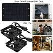 Solar Exhaust Fan 10W 12V Dual Portable Ventilator With Blower For Outdoor Greenhouse Barn Coop Pet Poultry Livestock Cage Air Exchange Cooling