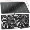Solar Exhaust Fan 10W 12V Dual Portable Ventilator With Blower For Outdoor Greenhouse Barn Coop Pet Poultry Livestock Cage Air Exchange Cooling