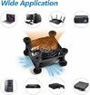 USB Ventilator Adjustable Cooling Fan for Modem Router Cabinet Enclosure 80mm Cooler with Rubber Feet Wire Guards DVR Xbox PlayStation TV Receiver Computer