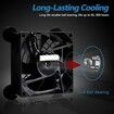 USB Ventilator Adjustable Cooling Fan for Modem Router Cabinet Enclosure 80mm Cooler with Rubber Feet Wire Guards DVR Xbox PlayStation TV Receiver Computer