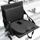 Everlasting Comfort Stadium Bleacher Seat with Adjustable Back Support Memory Foam Cushion, Portable Folding Stadium Chair for Sports Games Outdoor Events