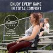 Everlasting Comfort Stadium Bleacher Seat with Adjustable Back Support Memory Foam Cushion, Portable Folding Stadium Chair for Sports Games Outdoor Events