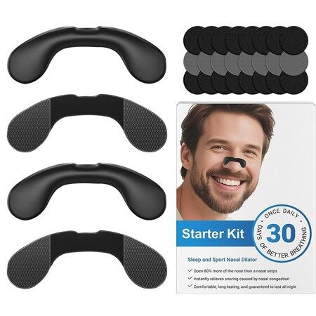 Nasal Strips for Better Breathing, Adhesive Nose Strips for Night Sleep & Sports, Comfortable Nose Breathing Support Strips (30 Count)