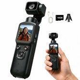 4K Vlogging Camera,75MP Pocket Digital Camera for YouTube with 330 Degree Rotating Lens,WiFi,1.72Inch Touch Screen,Face Tracking,16GB TF Card & Tripod