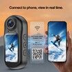 4K Mini Body Camera with Audio and Video Recording,Tiny Thumb Action Camera with 1.5In Screen,6‑Axis EIS,Portable Clip On Wearable POV Camera