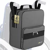 Wheelchair Storage Backpack Organizer, Secure Rear Hanging Wheelchair Bag, Mobility Accessory Fits Manual Electric Wheelchairs