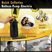 2-in-1 Electric Balloon Inflator, Cordless Rechargeable Portable Air Blower for Long Latex Balloons, Birthday Wedding Party Decorations (Black)