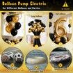 2-in-1 Electric Balloon Inflator, Cordless Rechargeable Portable Air Blower for Long Latex Balloons, Birthday Wedding Party Decorations (Black)