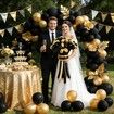 2-in-1 Electric Balloon Inflator, Cordless Rechargeable Portable Air Blower for Long Latex Balloons, Birthday Wedding Party Decorations (Black)