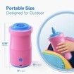 2-in-1 Electric Balloon Inflator, Cordless Rechargeable Portable Air Blower for Long Latex Balloons, Birthday Wedding Party Decorations (Pink)