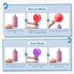 2-in-1 Electric Balloon Inflator, Cordless Rechargeable Portable Air Blower for Long Latex Balloons, Birthday Wedding Party Decorations (Pink)