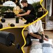 2-in-1 Electric Balloon Inflator, Cordless Rechargeable Portable Air Blower for Long Latex Balloons, Birthday Wedding Party Decorations (Black Gold)