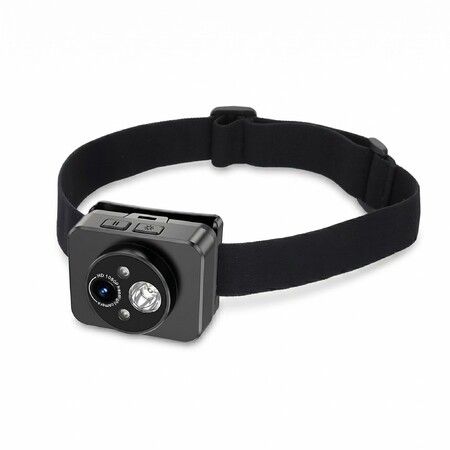Head Mounted Camera,1080P 45 Degree Adjustment Head Camera,Mini Action Camera,LED Headlamp Wearable Body Video Camera