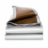2*6m Rain Tarp Heavy Duty Waterproof Cover with Aluminum Grommets for Outdoor Vehicle Carport Cargo UV Protection All Season COL Silver
