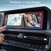 Rear Seat Baby Monitor Camera with Wireless CarPlay & Android Auto Adapter, 1080P Night Vision 120° Wide Angle, Split Screen Display on Factory Car Screen