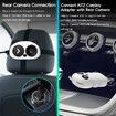 Rear Seat Baby Monitor Camera with Wireless CarPlay & Android Auto Adapter, 1080P Night Vision 120° Wide Angle, Split Screen Display on Factory Car Screen