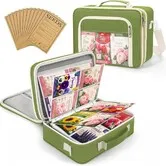 Seed Storage Organizer Binder with 20 PCS Reusable Seed Envelopes, 30 Pack Sheet Protectors Holds 120 Packets Envelopes, Seed Saving Bag for Garden Planner