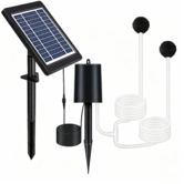 4W Solar Pond Aerator Kit with Air Hose & Bubble Stones, 3 Working Modes Oxygen Pump for Small Pond Fish Tank