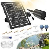 3W Solar Tank Aerator Pump, Low Medium High Speed Bubble Regulator, Small Pond Aquaculture Oxygenator