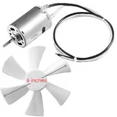 RV Vent Fan Replacement 6 inches RV Exhaust Bathroom Ventilation Roof Ceiling Fan 12V D-Shaft Motor White Blades Compatible with Heng's Elixir Jensen