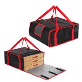 20"x20"x8" Heavy Duty Thermal Pizza Bag, Foldable Leakproof Insulated Food Carrier for Delivery Riders Catering