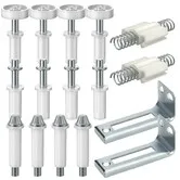 16 Pcs Bi-Fold Closet Door Repair Hardware Kit, Universal Replacement Bifold Door Fittings for Wardrobe Storage