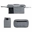 Universal Stroller Organizer with Insulated Cup Holders,Detachable Phone Bag Shoulder Strap,Fits Baby Umbrella Jogger Pet Pram,Grey