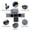 Universal Stroller Organizer with Insulated Cup Holders,Detachable Phone Bag Shoulder Strap,Fits Baby Umbrella Jogger Pet Pram,Grey