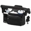 Universal Stroller Organizer with Insulated Cup Holders,Detachable Phone Bag Shoulder Strap,Fits Baby Umbrella Jogger Pet Pram,Black